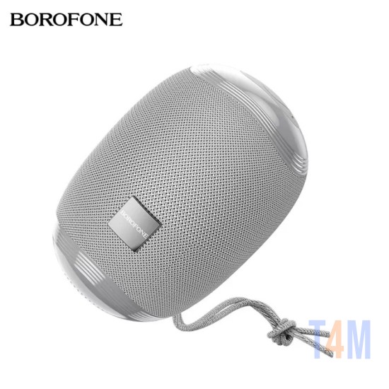 COLUNA PORTÁTIL WIRELESS BOROFONE BR6 AUX/USB/CARTÃO DE MEMÓRIA CINZA